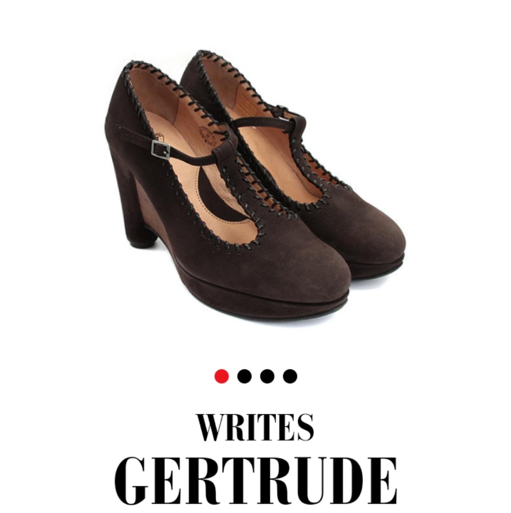 Leather T Strap Wedges